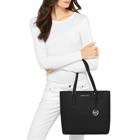 michael kors morgan md tote black|Michael Kors black shoulder handbags.